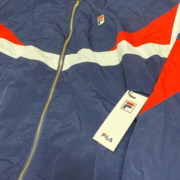 Fila Wilco Blue red Track Jacket Windbreaker - Picture 2 of 4